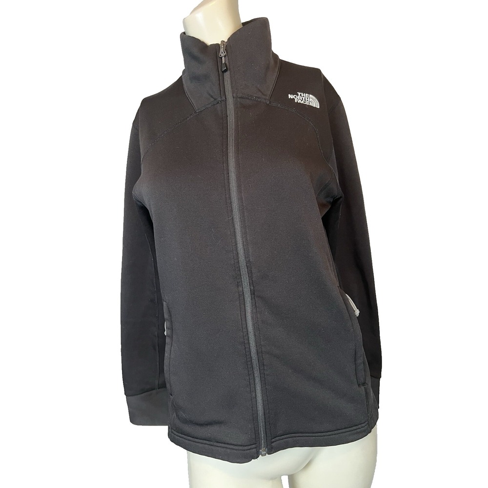 The North Face Women's Active Jacket Zipper Front Logo Black Size M Medium